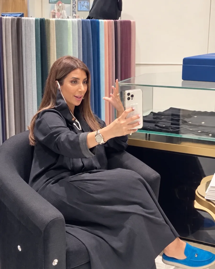 Mariam AlYassi creating content for Louzan Group