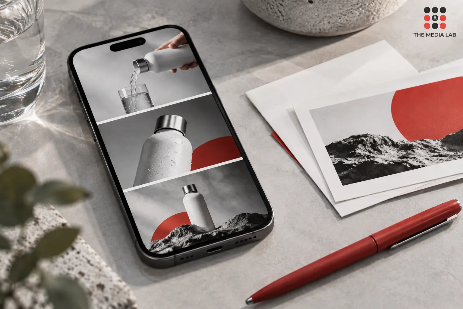 Smartphone displaying a sequence of visual Stories — The Media Lab